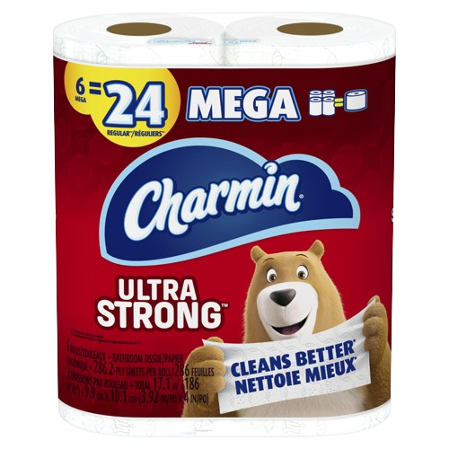 CHARMIN ULTRA STRONG 6 ROLLS 286 SHEETS