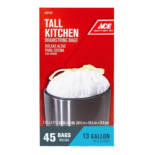 ACE 13GAL DRAWSTRING BAG 45CT