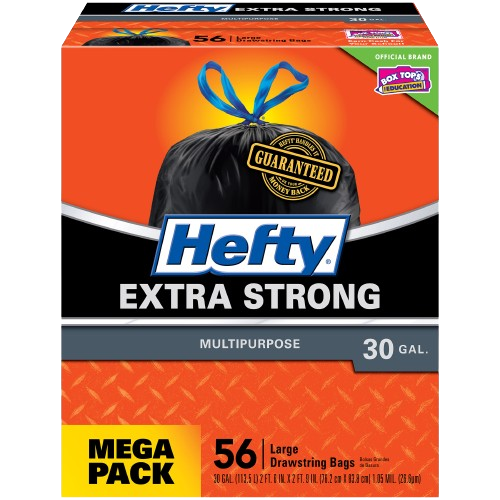 HEFTY 30GAL DRAWSTRING 56CT