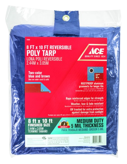 ACE 8'X10' MEDIUM DUTY BLUE TARP