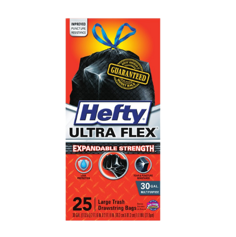 HEFTY 30GAL DRAWSTRING 25CT