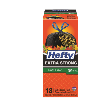 HEFTY 39GAL DRAWSTRING 18CT